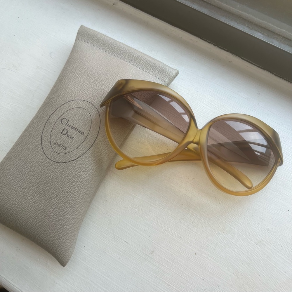 Dior yellow gradient oversized Sunglasses